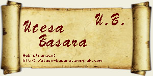 Uteša Basara vizit kartica